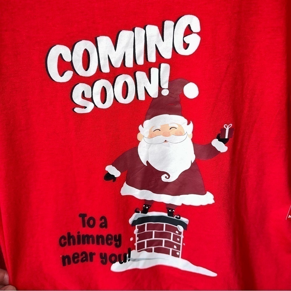 Women’s Christmas Plaid Santa Pajama Set Size Medium Long Brand New With Tags - Picture 5 of 7